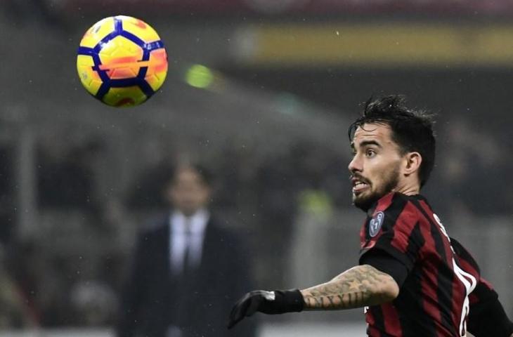 Penyerang AC Milan, Suso (Miguel Media/AFP)