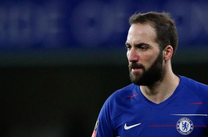 Penyerang Chelsea, Gonzalo Higuain (Adrian Dennis/AFP)