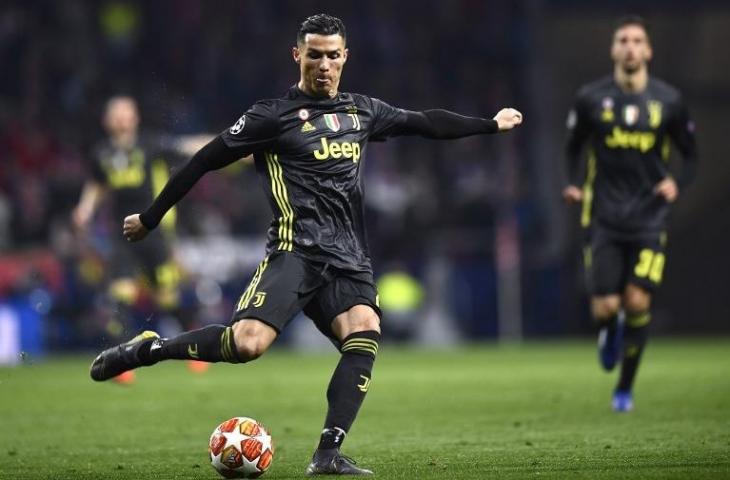 Cristiano Ronaldo saat melawan Atletico Madrid di Liga Champions pada 20 Februari 2019 (Oscar Del Pozo/AFP)