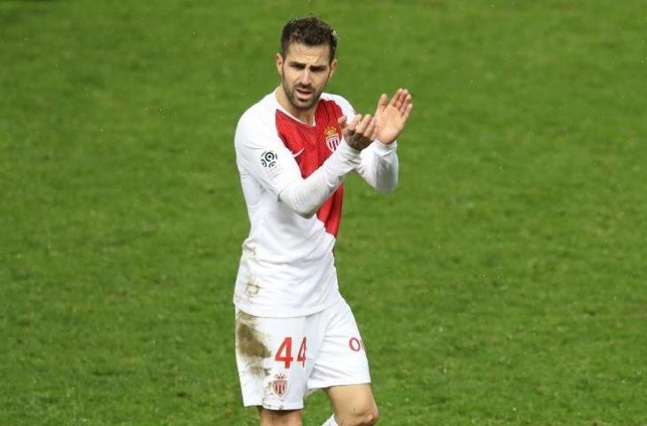 Gelandang AS Monaco, Cesc Fabregas. (Valery Hache/AFP)