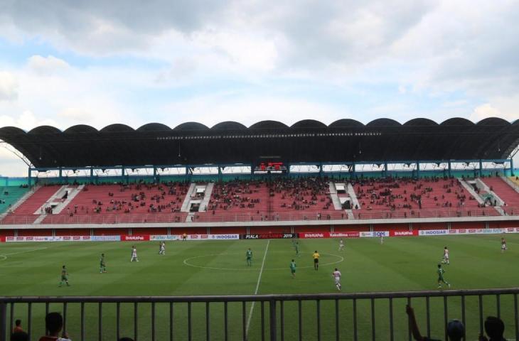 Suasana Stadion Maguwoharjo, Sleman sepi usai BCS nyatakan boikot laga PSS Sleman di Piala Presiden. [Andiarsa Nata/chatwithamelia.xyz]