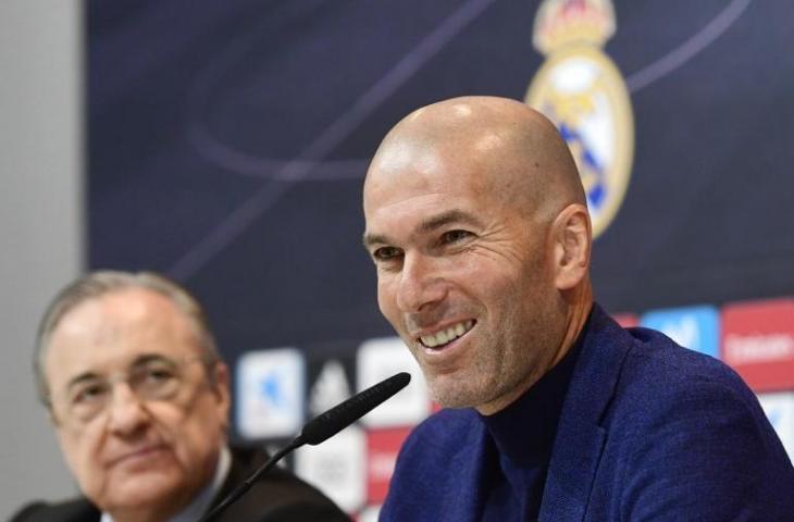 Mantan pelatih Real Madrid, Zinedine Zidane. (Pierre-Philippe Marcou/AFP)