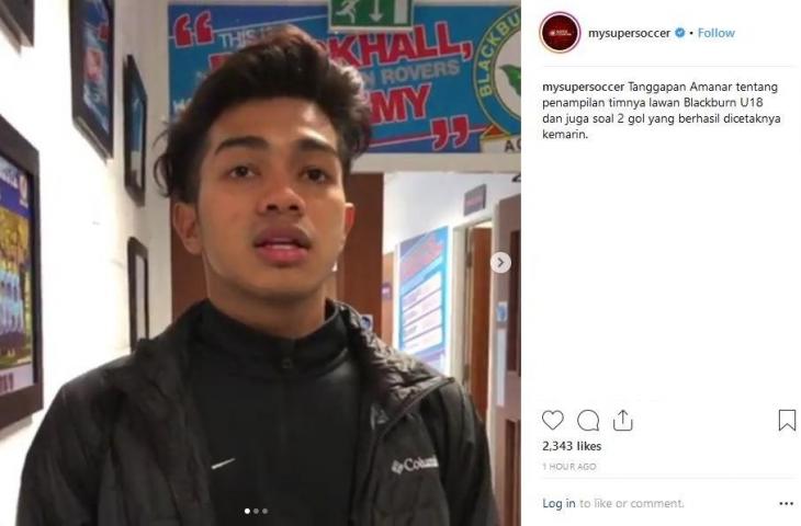 Penyerang Garuda Select, Amanar Abdillah (instagram.com/mysupersoccer)