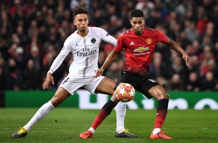 Pemain Manchester United, Marcus Rashford. [FRANCK FIFE / AFP]