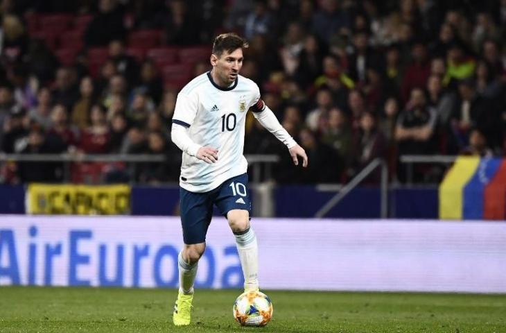 Penyerang Timnas Argentina, Lionel Messi (Pierre-Philippe Marcou/AFP)