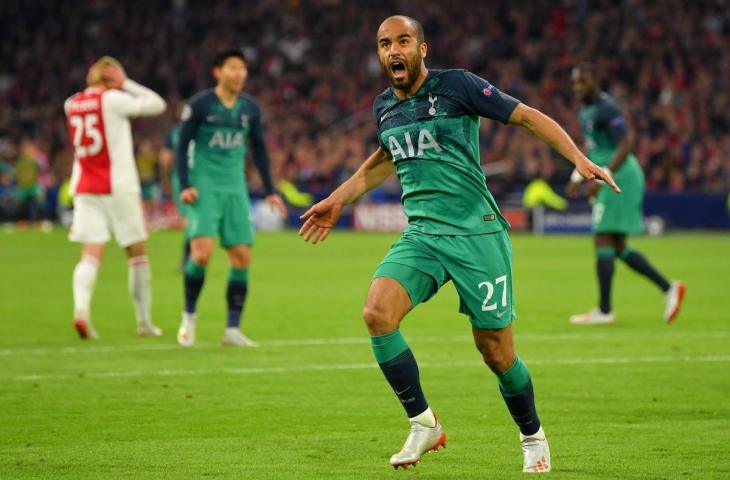 Lucas Moura usai menjadi pahlawan kemenangan Tottenham atas Ajax. (Dok. UEFA).