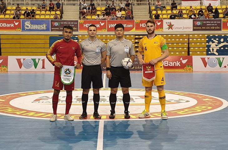 Timnas Futsal Indonesia vs Australia. [@AFFPresse / Twitter]