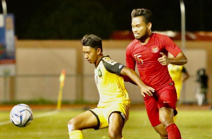 Aksi winger Timnas Indonesia U-22, Saddil Ramdani saat menghadapi Brunei Darussalam di lanjutan Grup SEA Games 2019. (Dok. PSSI)