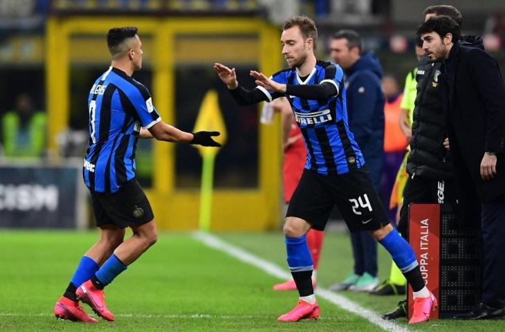 Debut Christian Eriksen di Inter Milan. (AFP/Miguel Medina).