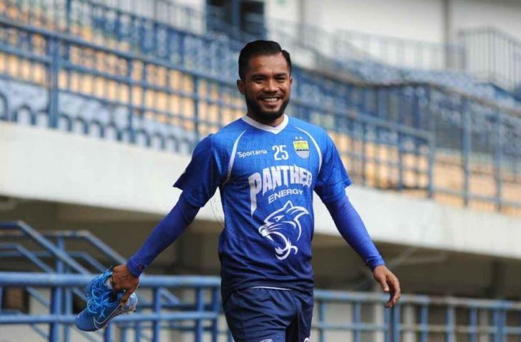 Zulham Zamrun saat mengikuti sesi latihan Persib Bandung. (Dok. Persib)