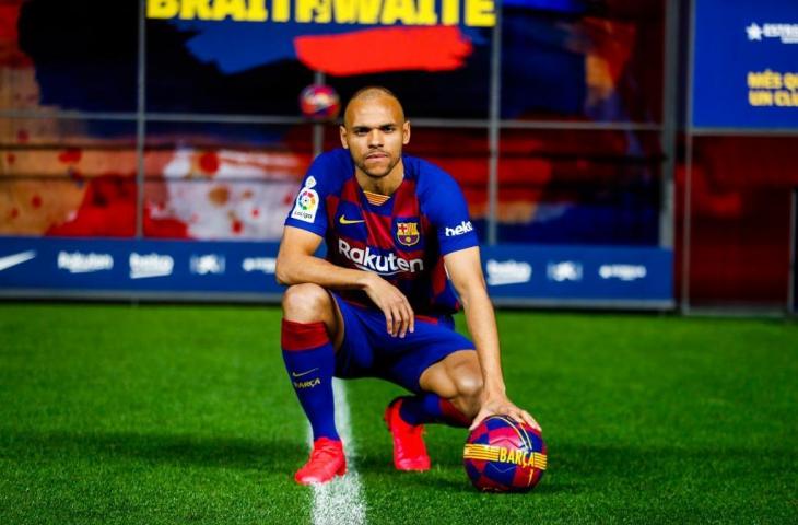 Penyerang baru Barcelona, Martin Braithwaite. (Twitter/@FCBarcelona).