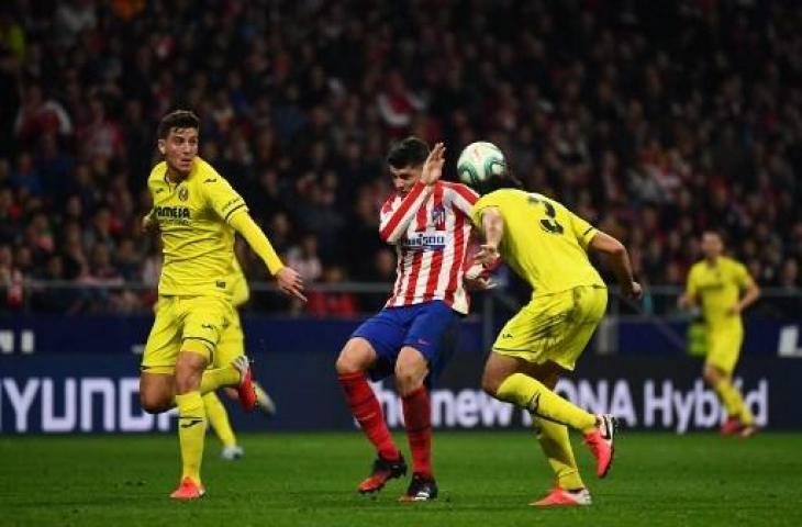 Atletico Madrid sukses mengalahkan Villareal dengan skor 3-1 pada lanjutan La Liga Spanyo. (GABRIEL BOUYS / AFP)