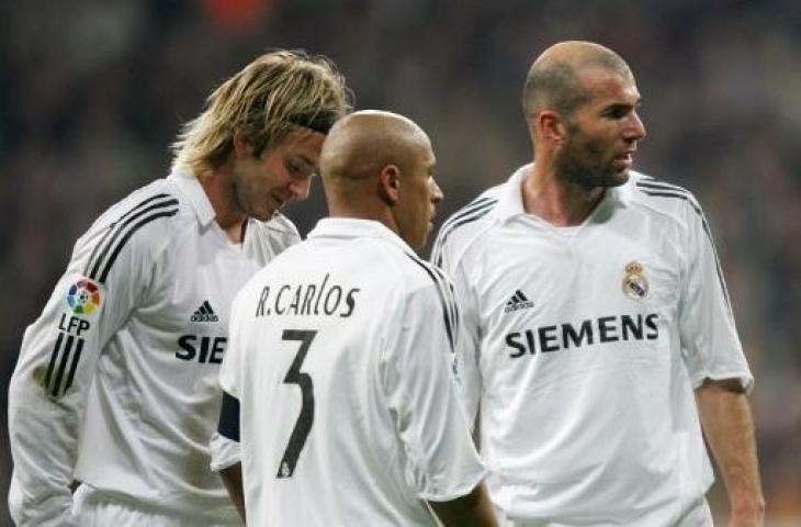 David Beckham saat masih berseragam Real Madrid. (PIERRE-PHILIPPE MARCOU / AFP)