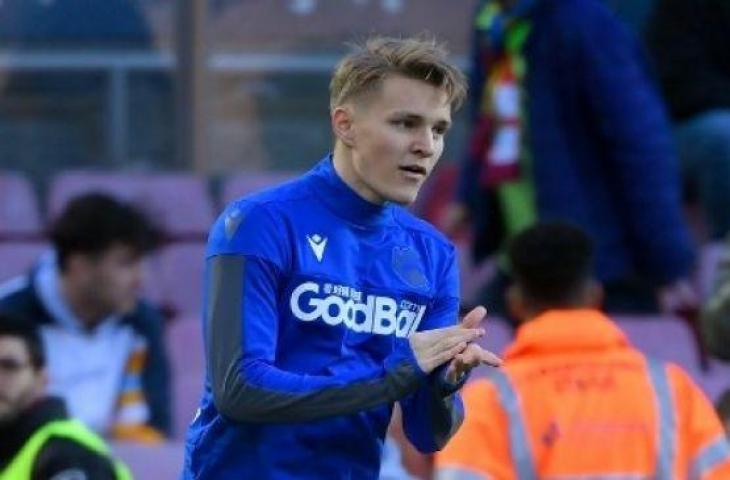 Pemain Real Madrid yang dipinjamkan ke Real Sociedad, Martin Odegaard. [AFP]