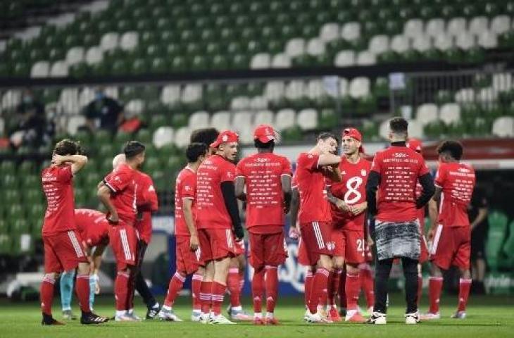 Bayern Munich mengunci gelar juara Bundesliga musim 2019/2020. (MARTIN MEISSNER / POOL / AFP)