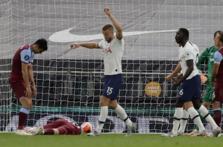 Bek Tottenham, Eric Dier. (Kirsty Wigglesworth/AFP).