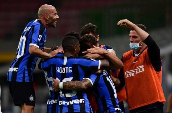 Inter Milan pesta gol 4-0 melawan SPAL. (MIGUEL MEDINA / AFP)