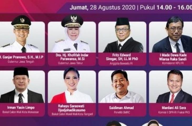 Webinar Suara.com bertema 'Kampanye Pilkada Kala Pagebluk: Cara Politikus Jaga Warga dan Demokrasi Tetap Sehat'