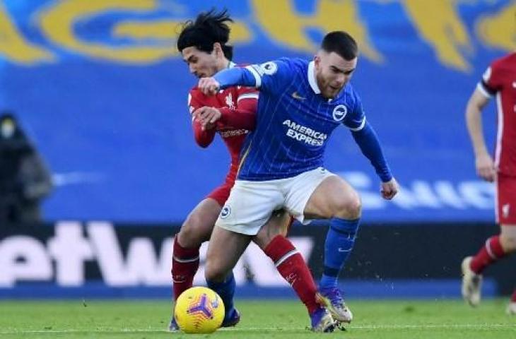 Wonderkid Brighton, Aaron Connolly terlibat skandal video panas. (NEIL HALL / POOL / AFP)