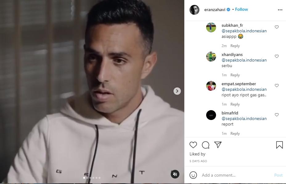 Striker Israel Eran Zahavi diserbu warganet Indonesia. (Instagram/eranzahavi)