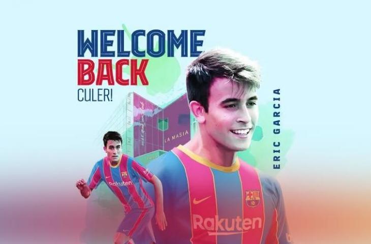 Eric Garcia kembali berkostum Barcelona. (Dok. Barca).