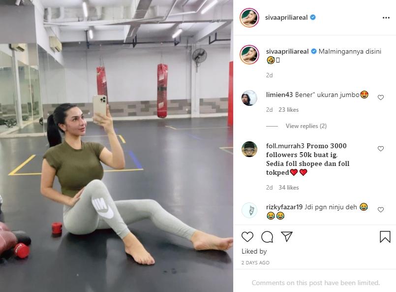 Siva Aprilia pamer potret selfie usai latihan tinju. (Instagram/sivaapriliareal)