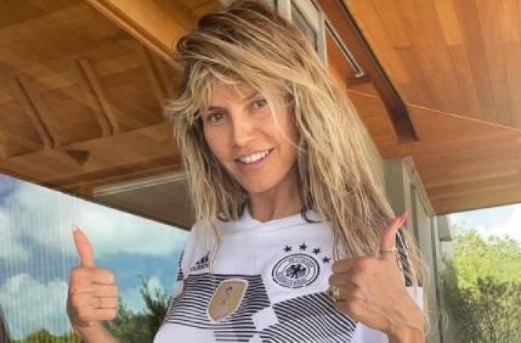 Heidi Klum dukung Timnas Jerman. (Instagram/heidiklum)