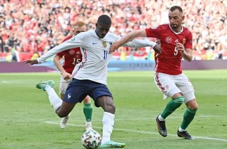 Ousmane Dembele saat memperkuat Timnas Prancis di Euro 2020. (TIBOR ILLYES / POOL / AFP)