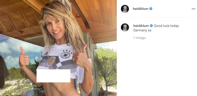 Heidi Klum dukung Timnas Jerman. (Instagram/@heidiklum)