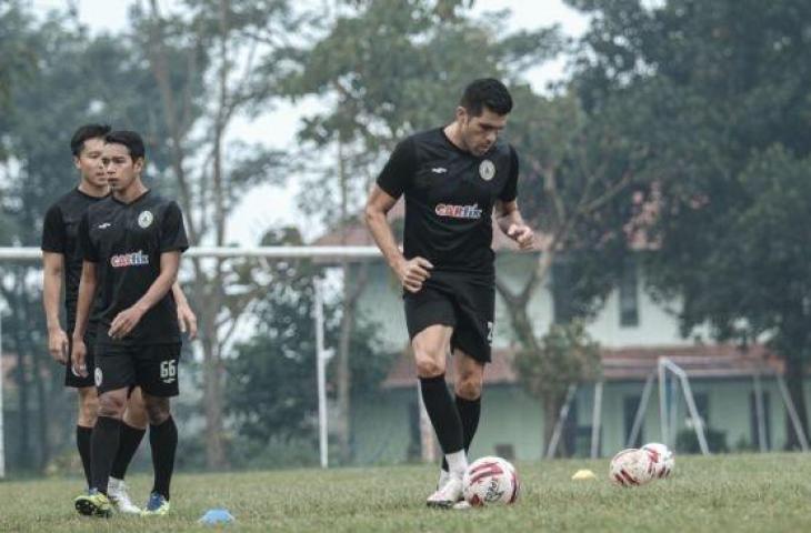 Fabiano Beltrame saat menjalani sesi latihan bersama PSS Sleman. (Dok. PSS Sleman)