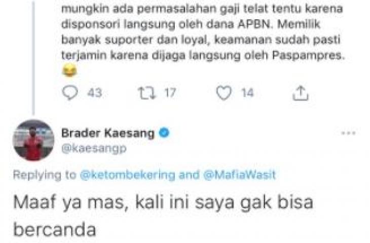 Kaesang Pangarep semprot netizen. (Twitter/@kaesangp)