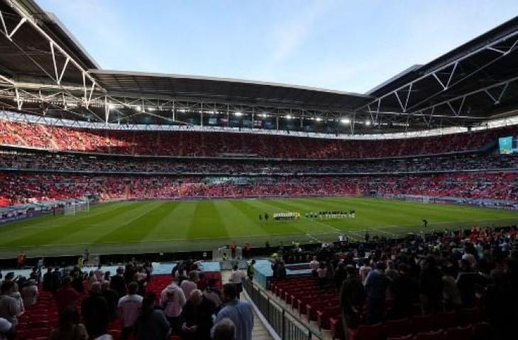 Potret Stadion Wembley. (MATT DUNHAM / POOL / AFP)