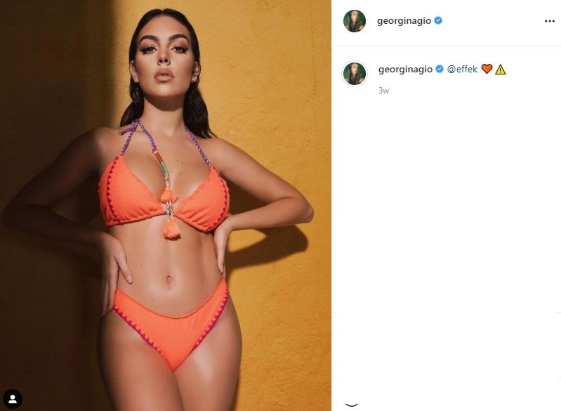 Georgina Rodriguez tampil berbikini. (Instagram/georginagio)