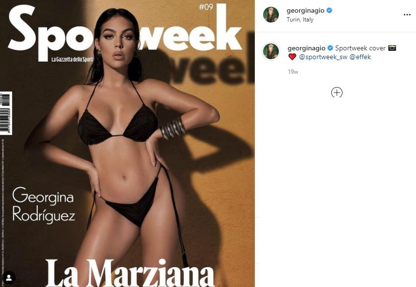 Georgina Rodriguez tampil berbikini. (Instagram/georginagio)