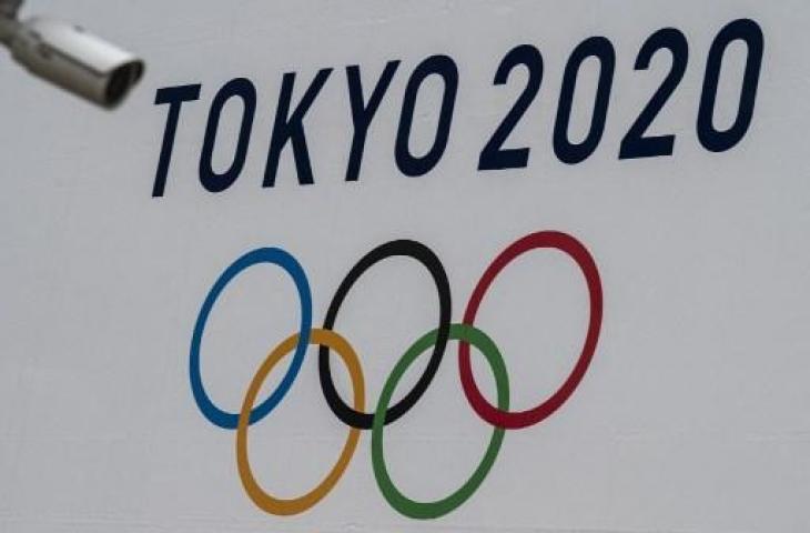 Logo Olimpiade Tokyo 2020. (CHARLY TRIBALLEAU / AFP)