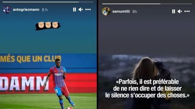 Samuel Umtiti curhat usai laga Barcelona melawan Juventus. (Instagram Stories)