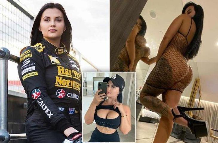 Kolase foto eks pembalap wanita Renee Gracie yang kini jadi bintang film porno. (Dailystar)