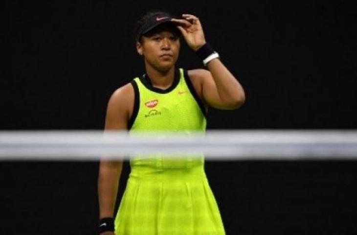 Naomi Osaka, petenis Jepang di turnamen Tenis AS Terbuka 2021. (AFP/Ed Jones)