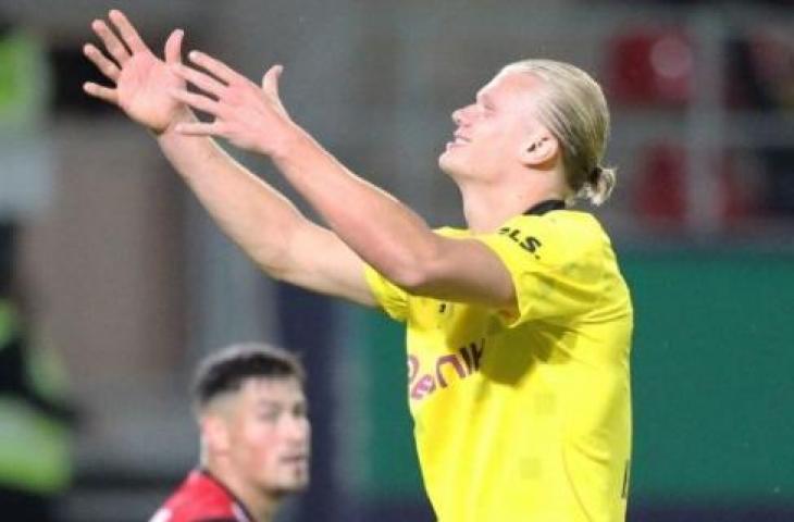 Penyerang andalan Borussia Dortmund, Erling Haaland. [Daniel ROLAND / AFP]