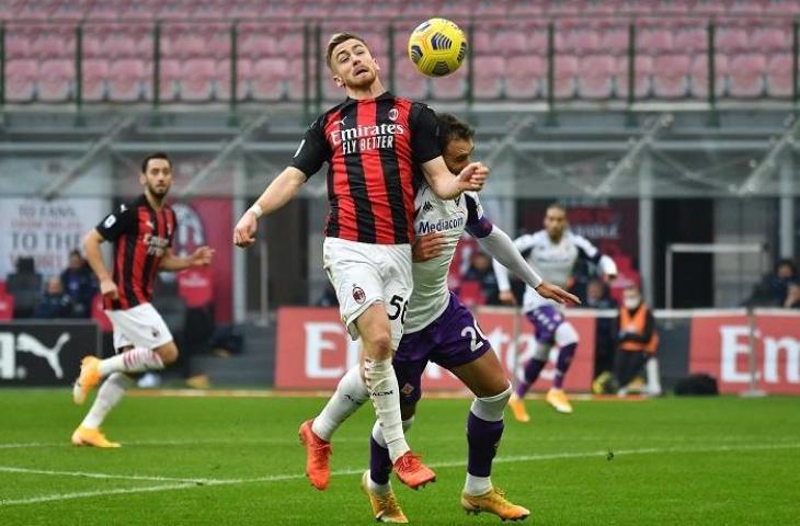 Pemain AC Milan, Alexis Saelemaekers. (AFP/Tiziana FABI)