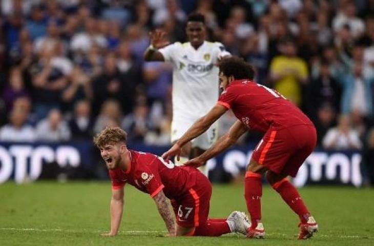 Mo Salah panik saat lihat Harvey Elliott cedera parah. (Oli SCARFF / AFP)