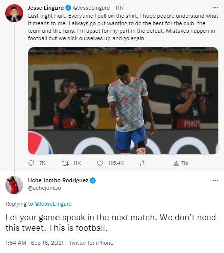 Jesse Lingard minta maaf Manchester United kalah dari Young Boys (Twitter/@JesseLingard]