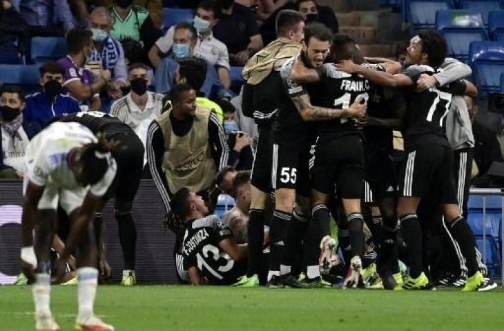 Sheriff Tiraspol mengalahkan Real Madrid 2-1 di ajang Liga Champions. (JAVIER SORIANO / AFP)