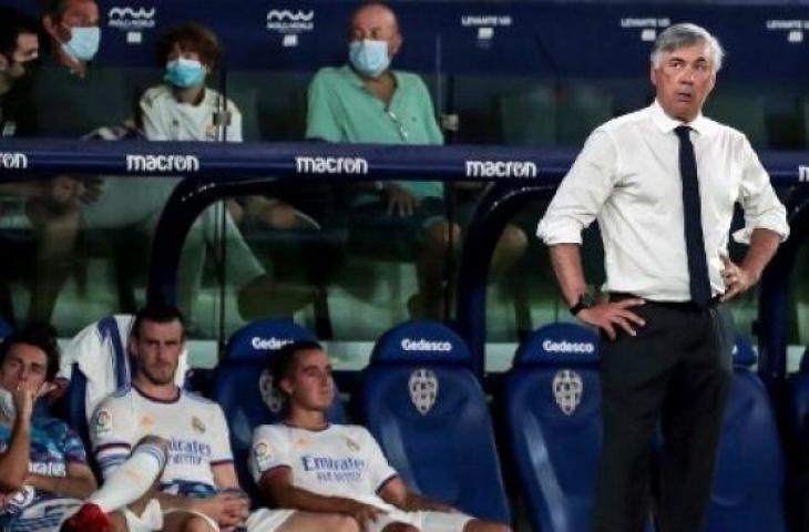 Pelatih Real Madrid Carlo Ancelotti. Jose Miguel FERNANDEZ / AFP