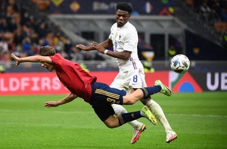 Pemain Prancis Aurelien Tchouameni. (AFP/Franck Fife)