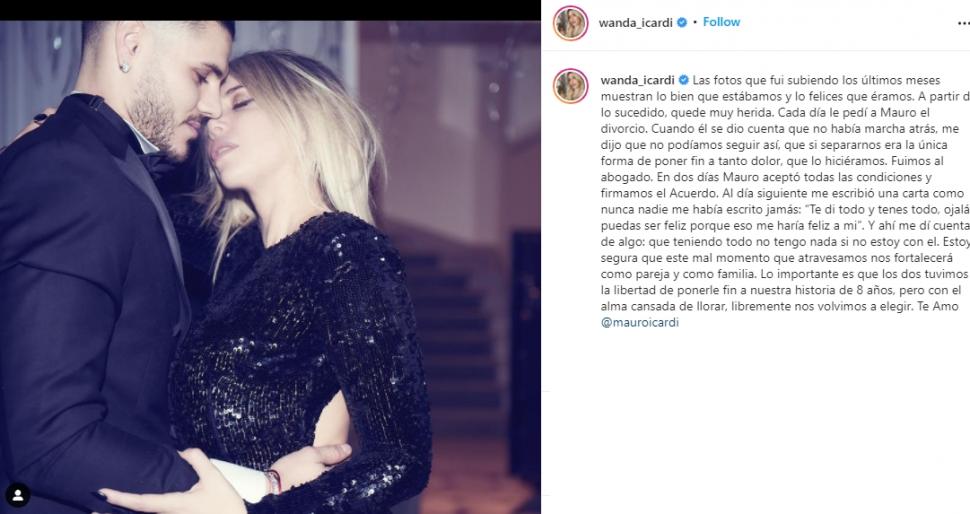 Wanda Nara bagikan foto mesra bareng Mauro Icardi. (Instagram/wanda_icardi)