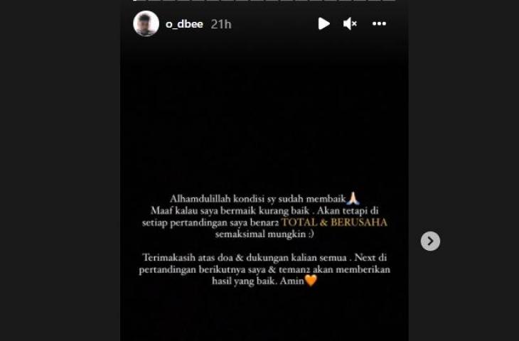 Pemain PPSM Magelang, Santino Berti buka suara usai lehernya diinjak lawan. (Instagram/o_dbee)