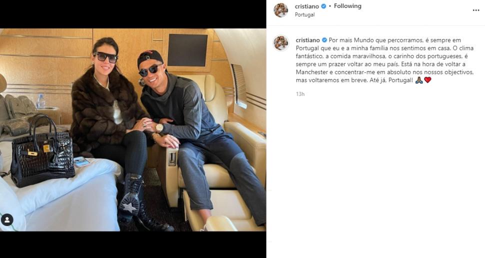 Cristiano Ronaldo tulis pesan menyentuh usai tinggalkan Portugal. (Instagram/cristiano)