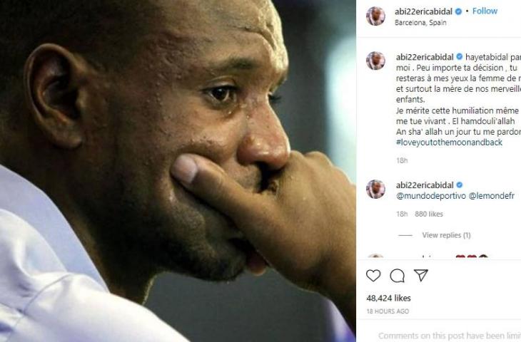 Eric Abidal meminta maaf atas perbuatannya. (Instagram/abi22ericabidal)