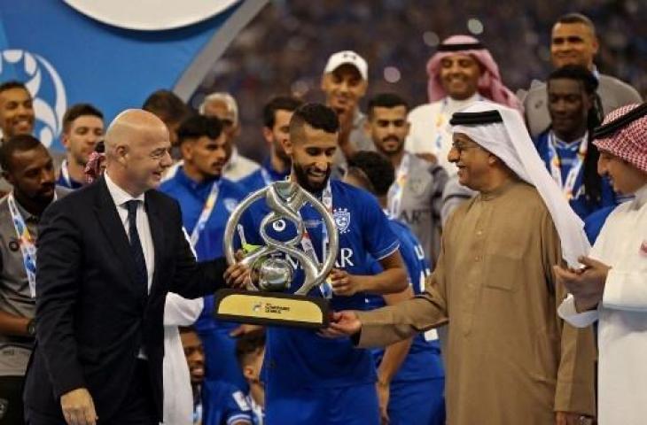 Al Hilal saat juara Liga Champions Asia 2021. (FAYEZ NURELDINE / AFP)